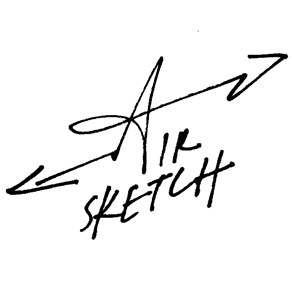 early concept sketch for AirSketch logo